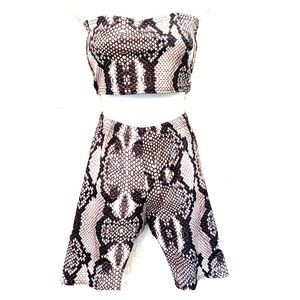 SNAKE SKIN TWO PIECE OUTFIT